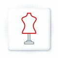 Line Mannequin icon isolated on white background. Tailor dummy. Colorful outline concept. Vector Royalty Free Stock Photo