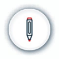 Line Marker pen icon isolated on white background. Colorful outline concept. Vector Royalty Free Stock Photo