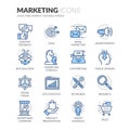 Line Marketing Icons Royalty Free Stock Photo