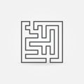 Line maze icon