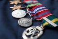 Line of medals Royalty Free Stock Photo