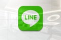 Line messenger on iphone realistic texture