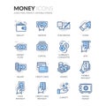 Line Money Icons Royalty Free Stock Photo