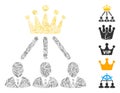 Line Mosaic Administration Crown Icon
