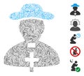 Line Collage Priest Icon