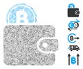Line Mosaic Bitcoin Billfold Icon
