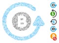Line Mosaic Bitcoin Chargeback Icon