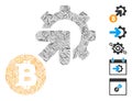 Line Mosaic Bitcoin Integration Cog Icon