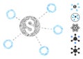 Line Mosaic Dollar Network Links Icon