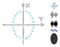 Line Mosaic Ellipse Plot Icon