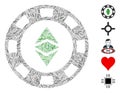 Line Mosaic Ethereum Casino Chip Icon