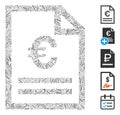 Line Mosaic Euro Invoice Page Icon