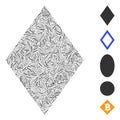 Line Mosaic Filled Rhombus Icon Royalty Free Stock Photo