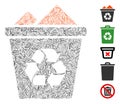Line Mosaic Full Recycle Bin Icon Royalty Free Stock Photo