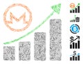 Line Mosaic Monero Growing Graph