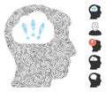 Line Mosaic Problem Brainstorm Icon