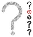 Line Mosaic Question Sign Icon Royalty Free Stock Photo