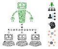 Line Mosaic Robot Manager Icon