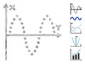 Line Mosaic Sinusoid Plot Icon