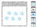Line Mosaic Snowflakes Calendar Page Icon