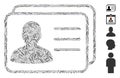 Line Mosaic User Cards Icon Royalty Free Stock Photo