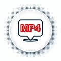 Line MP4 file document. Download mp4 button icon isolated on white background. MP4 file symbol. Colorful outline concept Royalty Free Stock Photo