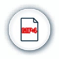 Line MP4 file document. Download mp4 button icon isolated on white background. MP4 file symbol. Colorful outline concept Royalty Free Stock Photo