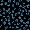 Line Neural network icon isolated seamless pattern on black background. Artificial intelligence AI. Vector Royalty Free Stock Photo