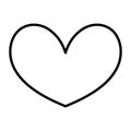 Line nice heart shape love symbol