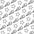 Line nice shooting star art background