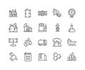 Line Oil Icons Royalty Free Stock Photo