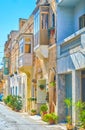 Residential edifices in Naxxar town in Malta