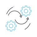 line operation line icon, outline symbol, vector illustration, concept sign