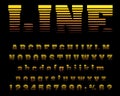 Line orange font