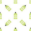 Line Paint spray can icon isolated seamless pattern on white background. Vector Illustration Royalty Free Stock Photo