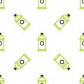 Line Paint spray can icon isolated seamless pattern on white background. Vector Illustration Royalty Free Stock Photo