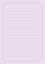 Line paper purple background with vintage border