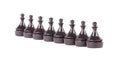 Line of pawns in row Royalty Free Stock Photo