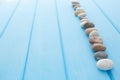 Line of pebbles. Sea stones. Royalty Free Stock Photo