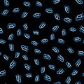 Line Penis pump icon isolated seamless pattern on black background. Penis enlarger. Sex toy for men. Vacuum pump with a