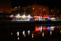 Nightclub on the Danube waterfront in Vienna Royalty Free Stock Photo