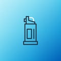 Line Pepper spray icon isolated on blue background. OC gas. Capsicum self defense aerosol. Colorful outline concept Royalty Free Stock Photo