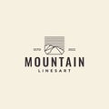 Line polygon mountain with sky logo design vector graphic symbol icon illustration creative idea