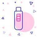Line Pregnancy test icon isolated on white background. Colorful outline concept. Vector Royalty Free Stock Photo