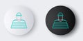 Line Prisoner icon isolated on grey background. Colorful outline concept. Vector