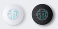 Line Processor icon isolated on grey background. CPU, central processing unit, microchip, microcircuit, computer Royalty Free Stock Photo