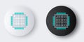 Line Processor icon isolated on grey background. CPU, central processing unit, microchip, microcircuit, computer Royalty Free Stock Photo