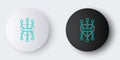 Line Processor icon isolated on grey background. CPU, central processing unit, microchip, microcircuit, computer Royalty Free Stock Photo
