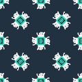 Line Processor icon isolated seamless pattern on black background. CPU, central processing unit, microchip, microcircuit Royalty Free Stock Photo