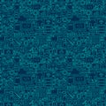 Line Programming Dark Seamless Pattern